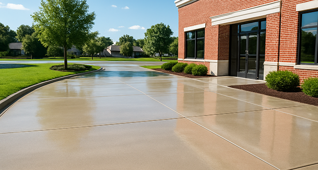 Spotless bathroom after deep cleaning